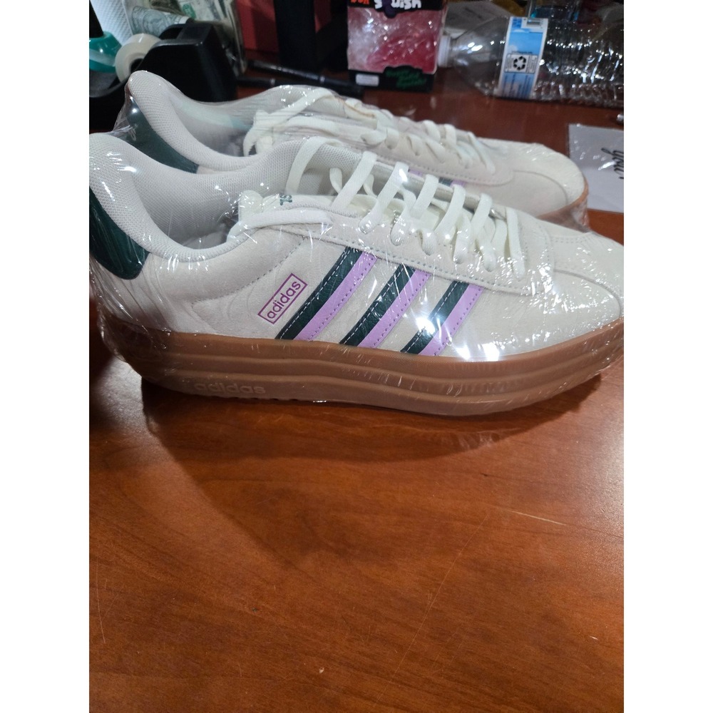 Adidas VL Court Bold Platform Sneakers Cream Green Purple Gum JI1788 Womens 8.5